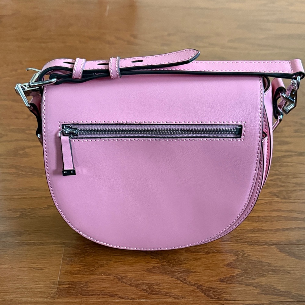 Rebecca Minkoff Pink Leather Crossbody Saddle Bag